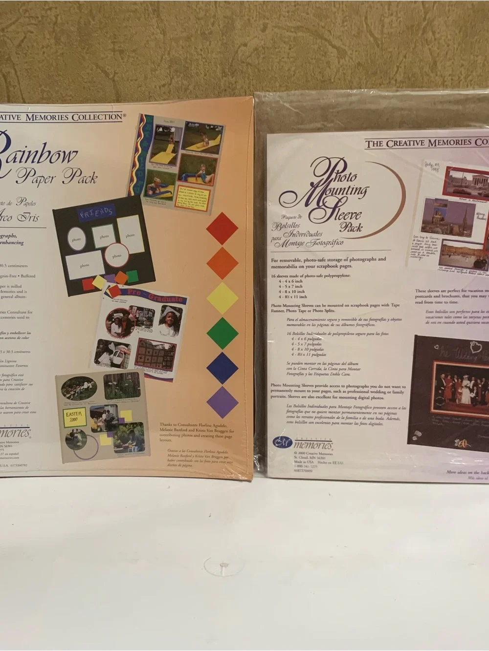 Creative Memories Scrapbook Lot - Rainbow Paper& Photo Mounting Sleeves NIP